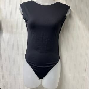 House of Harlow 1960 Black scoop back womens bodysuit black